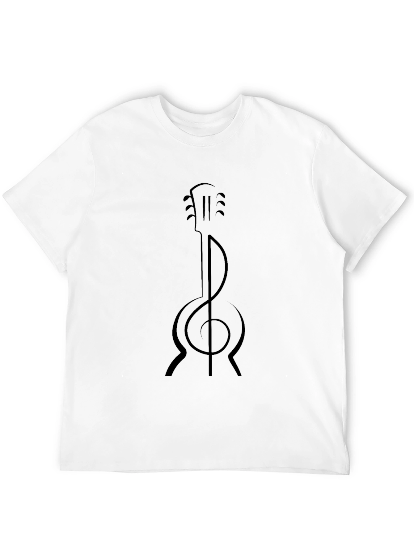 Guitar Treble Clef Graphic T-Shirt - Stylish Music Tee