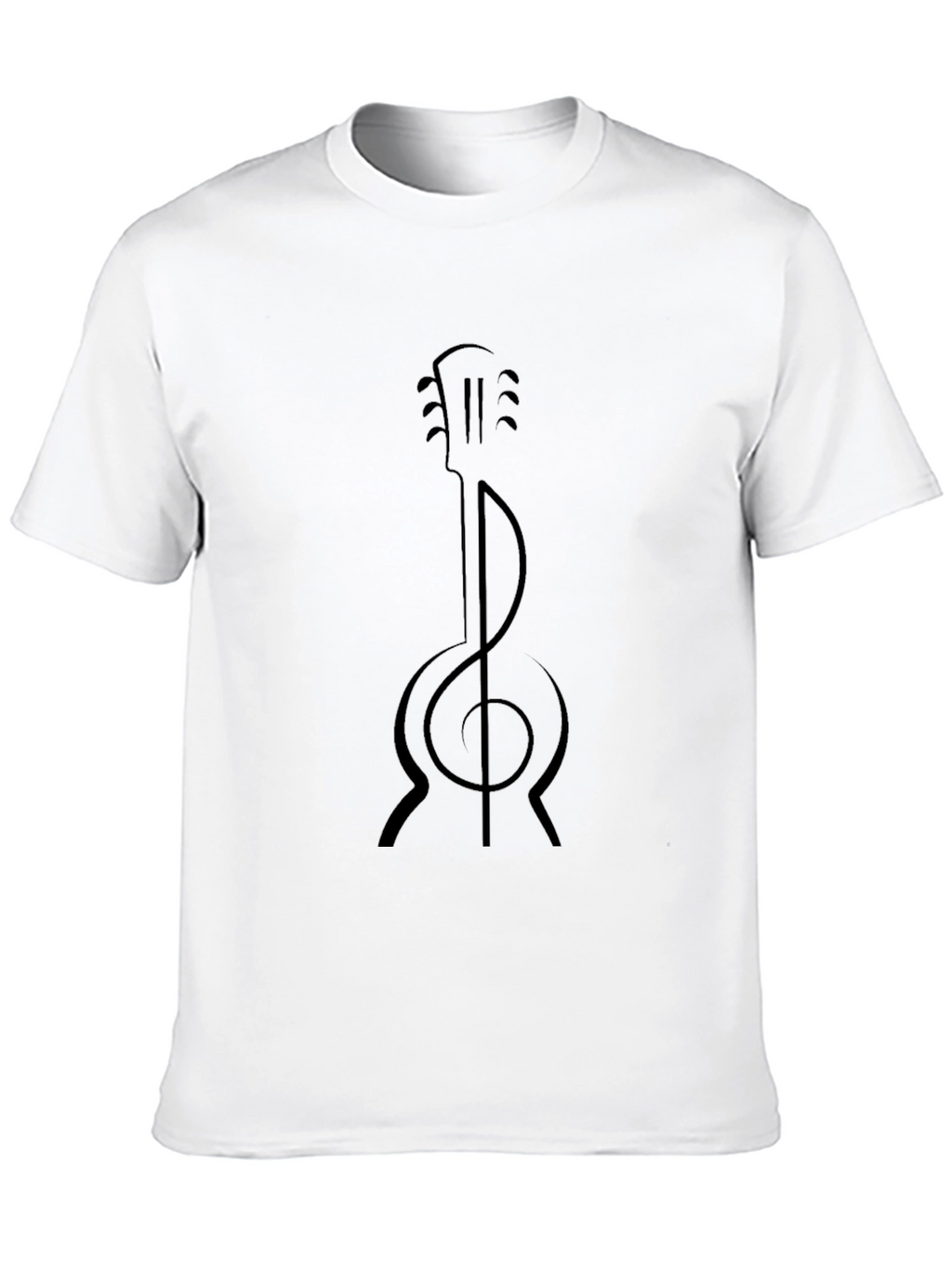 Guitar Treble Clef Graphic T-Shirt - Stylish Music Tee