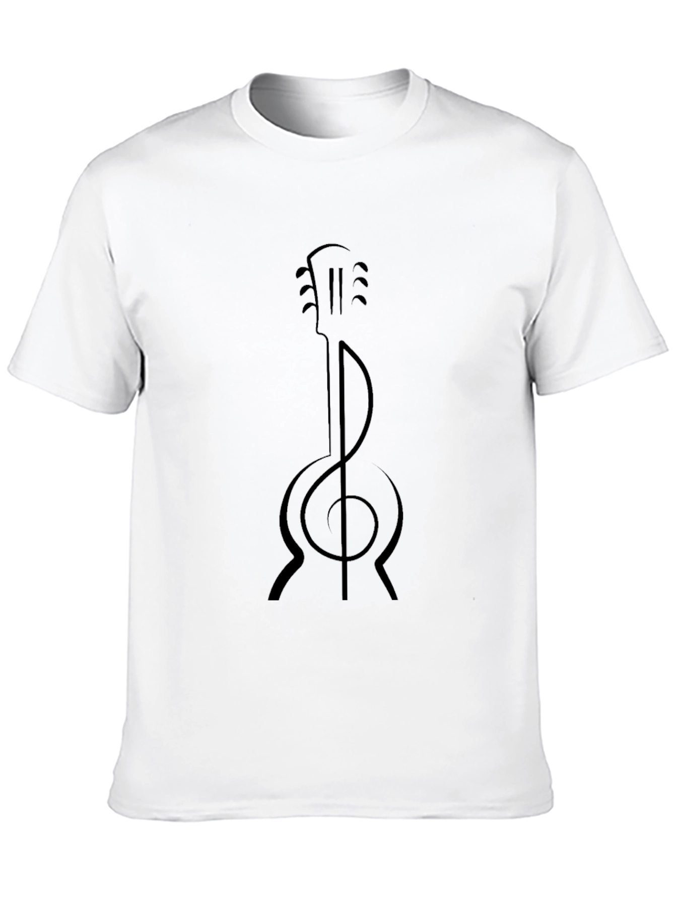 Guitar Treble Clef Graphic T-Shirt - Stylish Music Tee