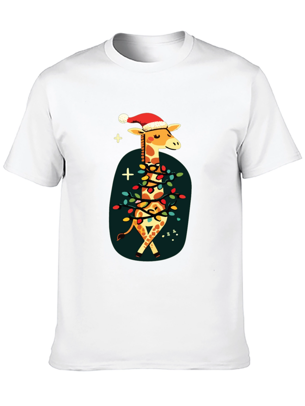Festive Giraffe Christmas T-Shirt