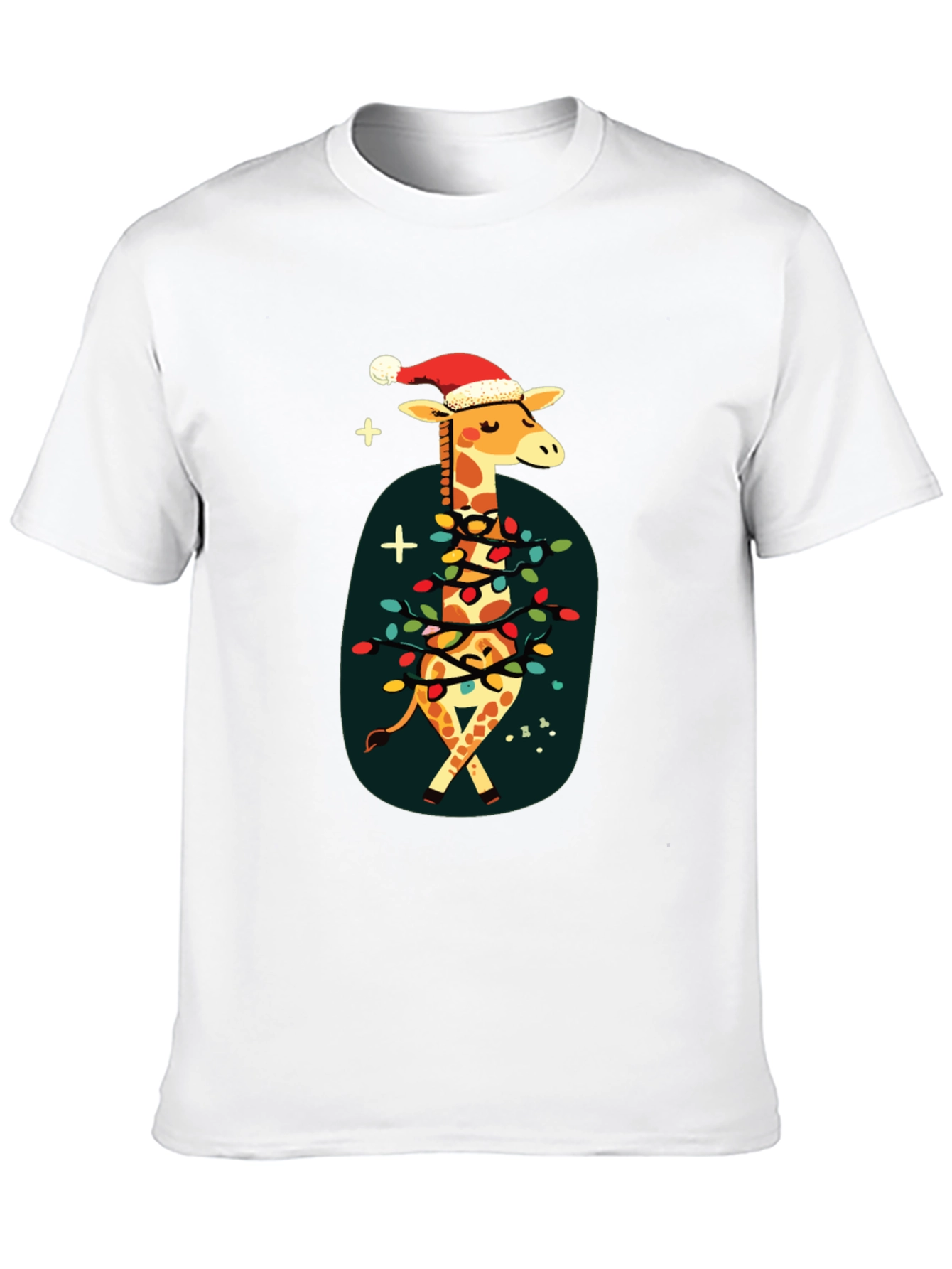 Festive Giraffe Christmas T-Shirt