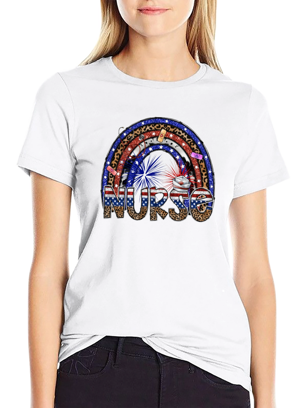 Nurse Rainbow Patriotic T-Shirt