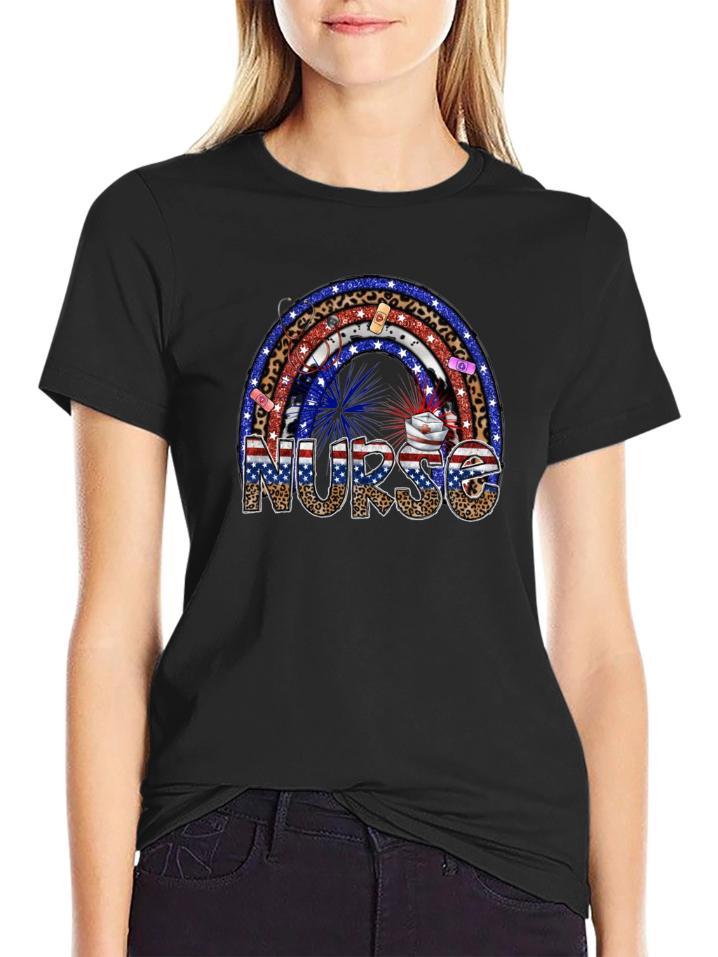 Nurse Rainbow Patriotic T-Shirt
