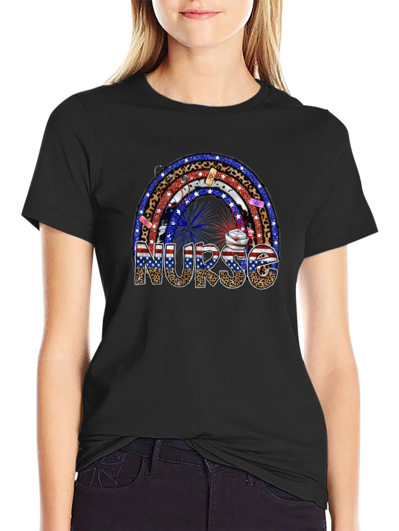 Nurse Rainbow Patriotic T-Shirt