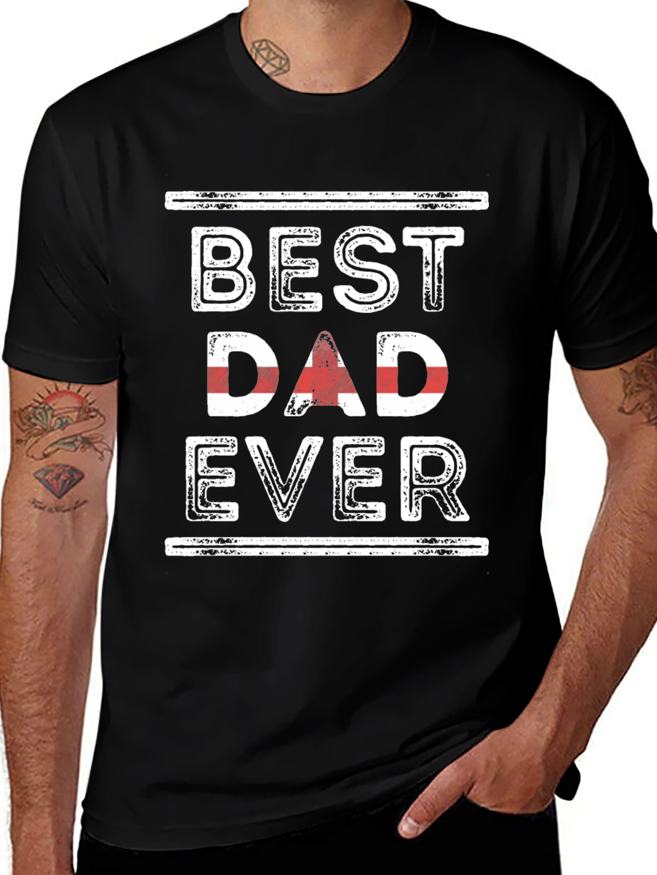 Best Dad Ever Graphic Tee - Fathers Day Gift