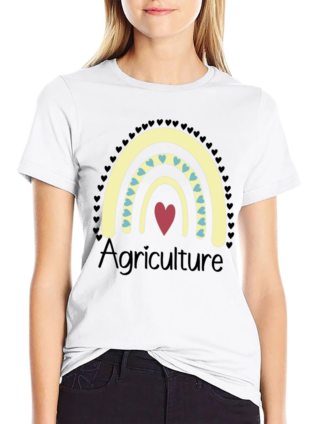 Agriculture Heart Rainbow T-Shirt