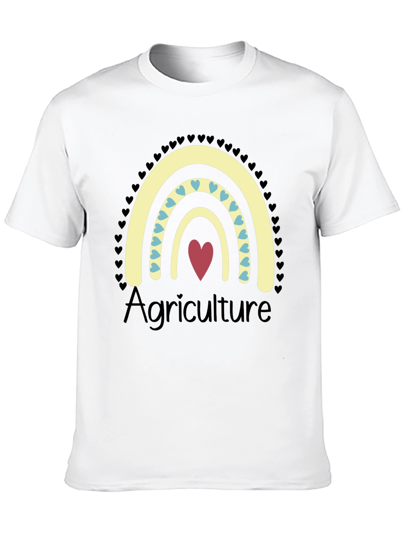 Agriculture Heart Rainbow T-Shirt
