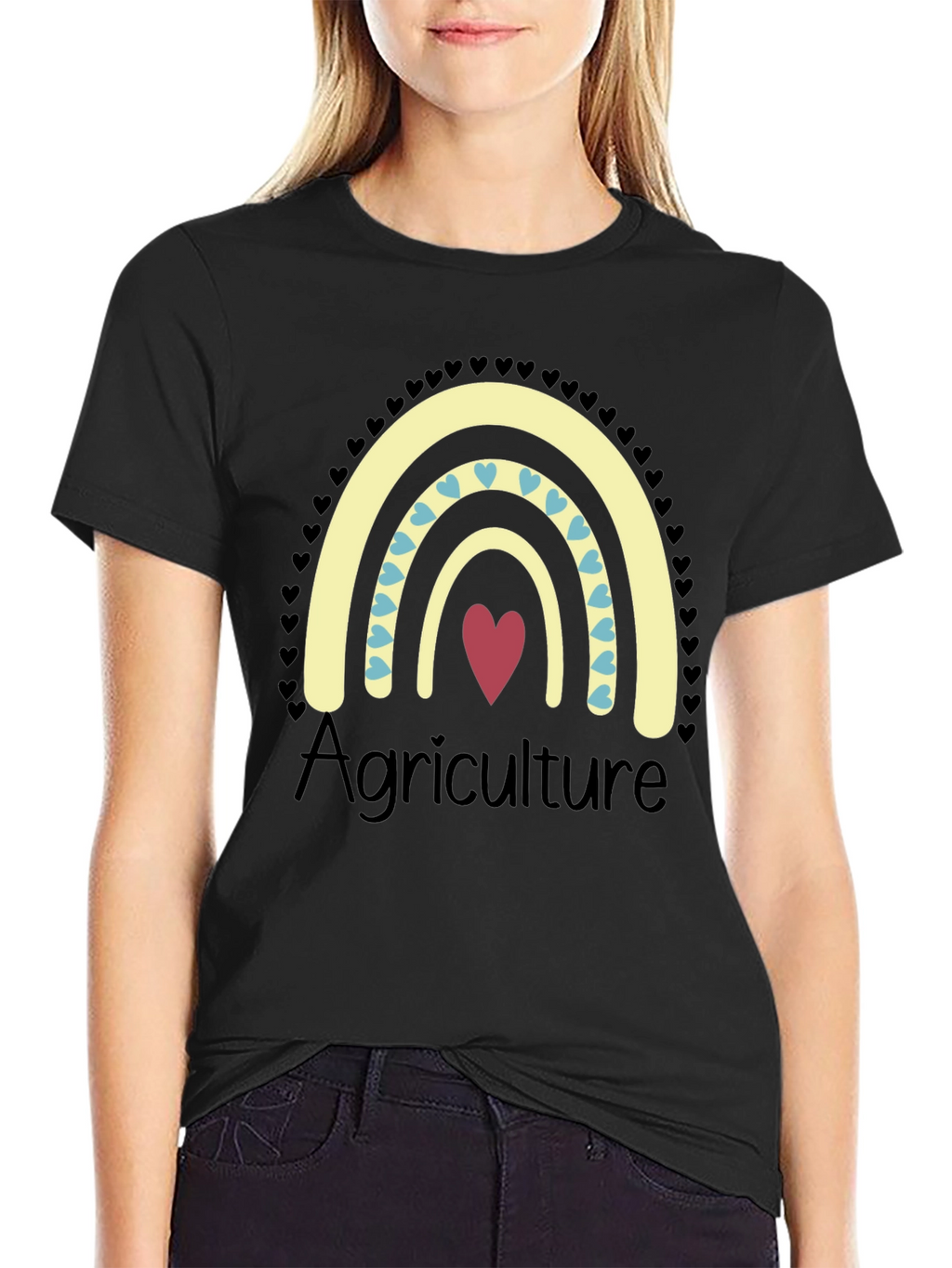 Agriculture Heart Rainbow T-Shirt