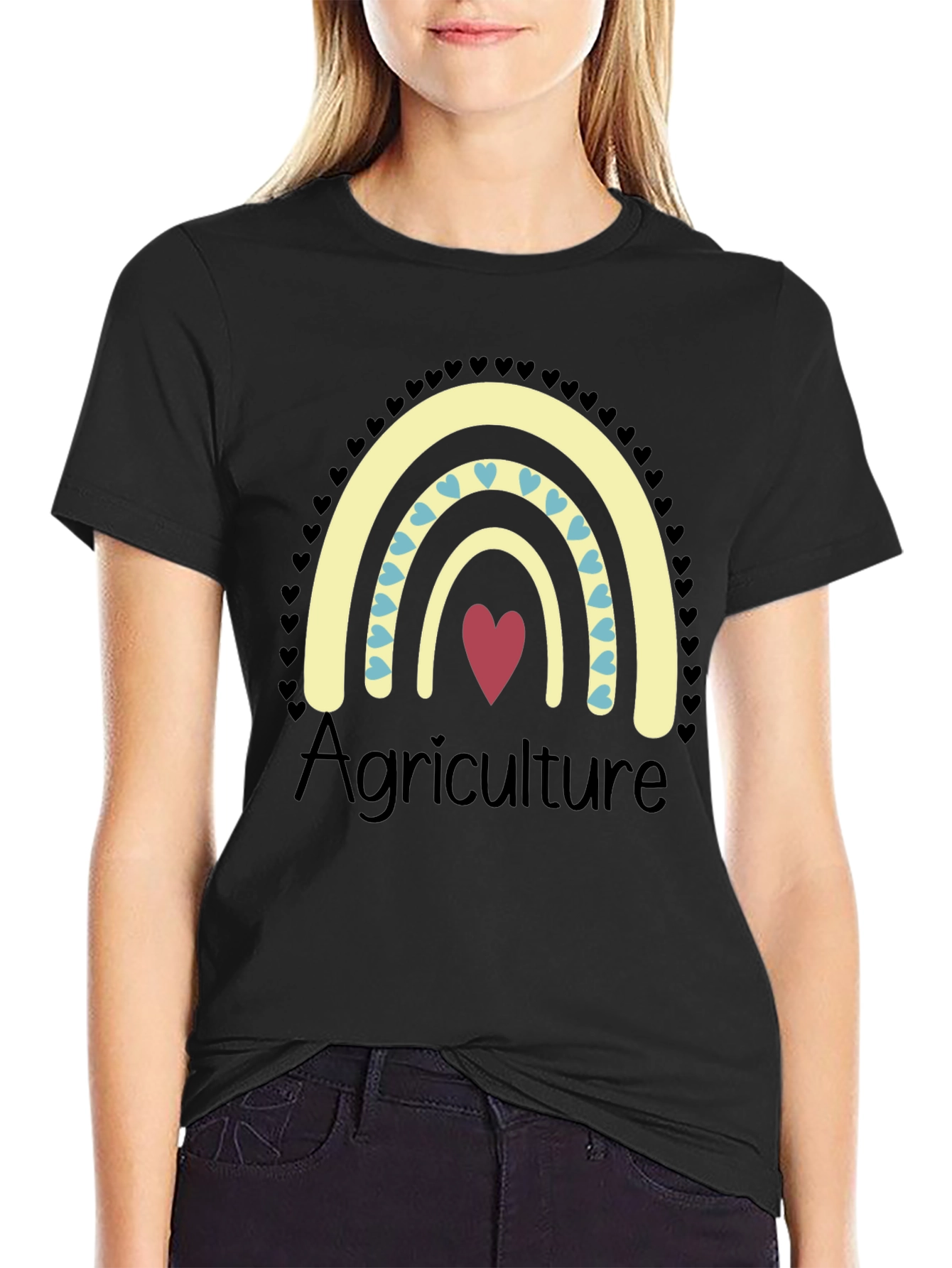 Agriculture Heart Rainbow T-Shirt