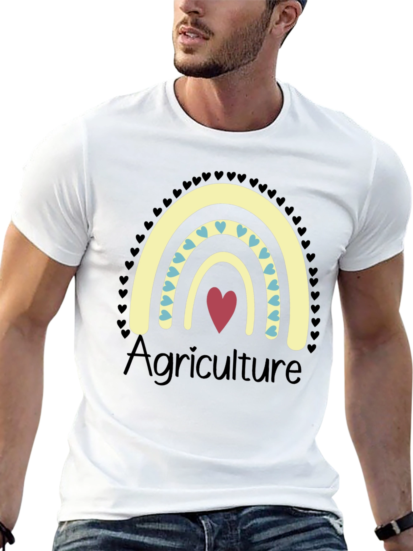 Agriculture Heart Rainbow T-Shirt