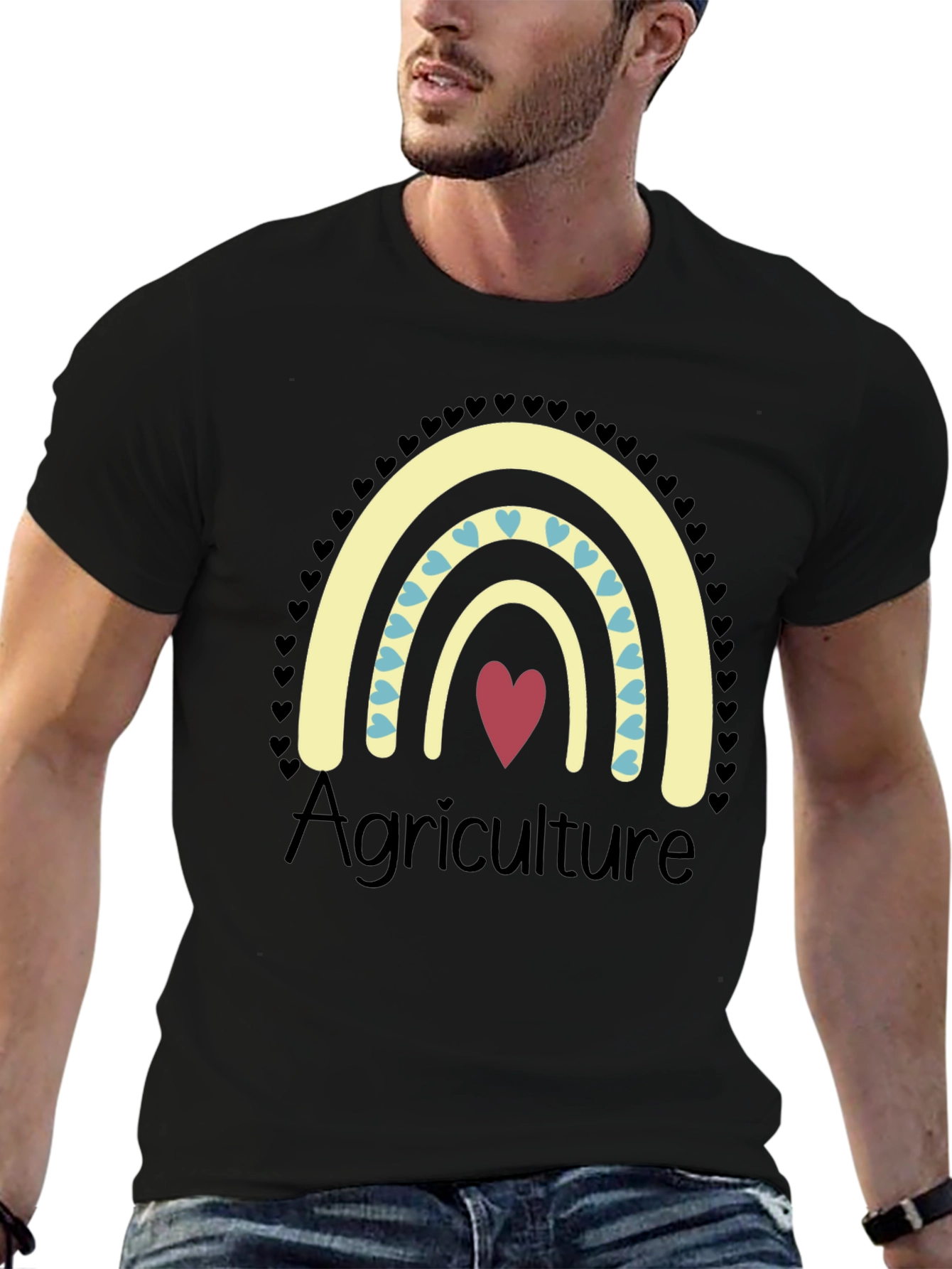 Agriculture Heart Rainbow T-Shirt