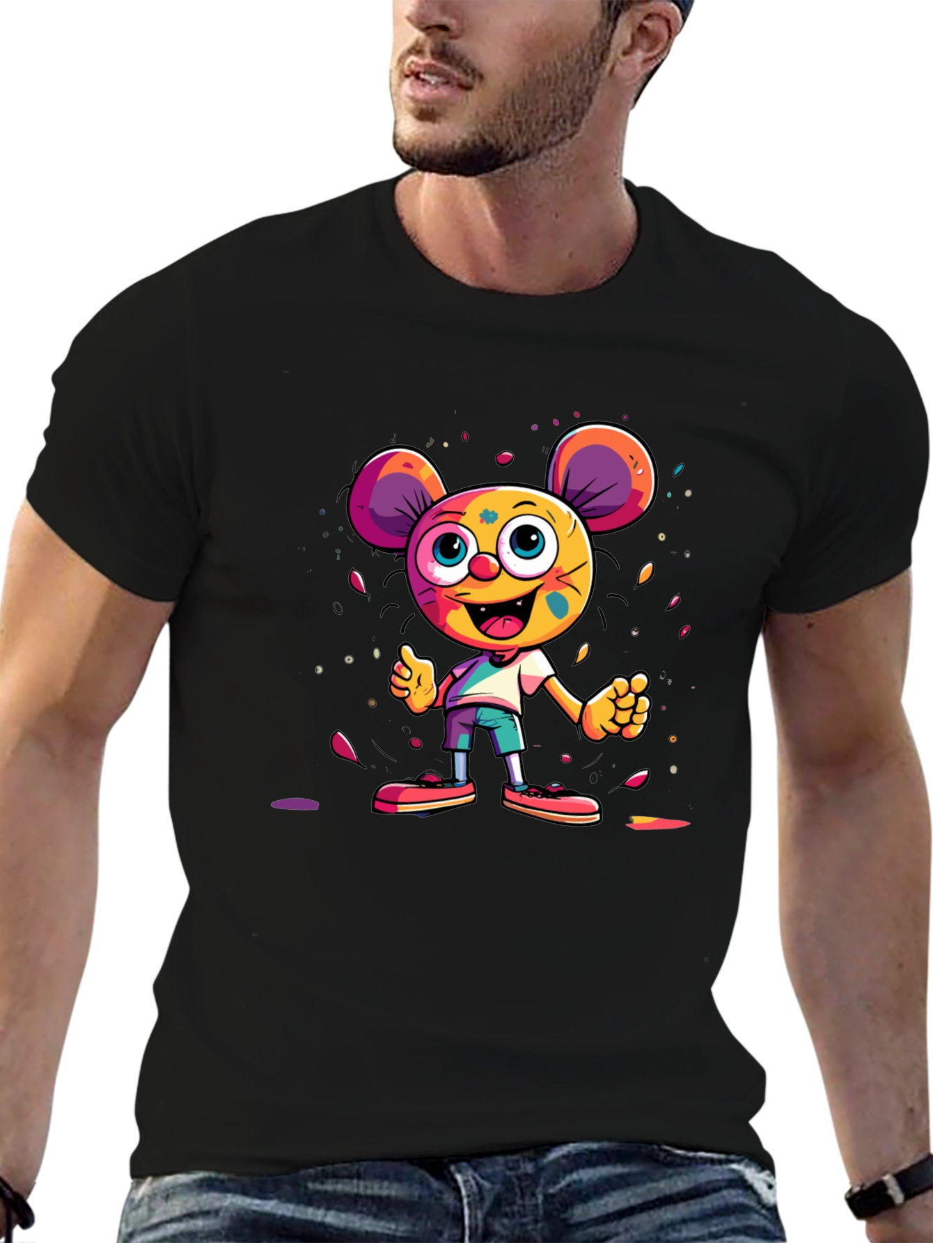 Cartoon Character Graphic Tee - Unisex