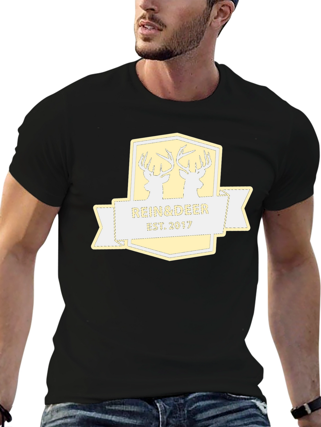 Rein & Deer Est. 2017 Black T-Shirt