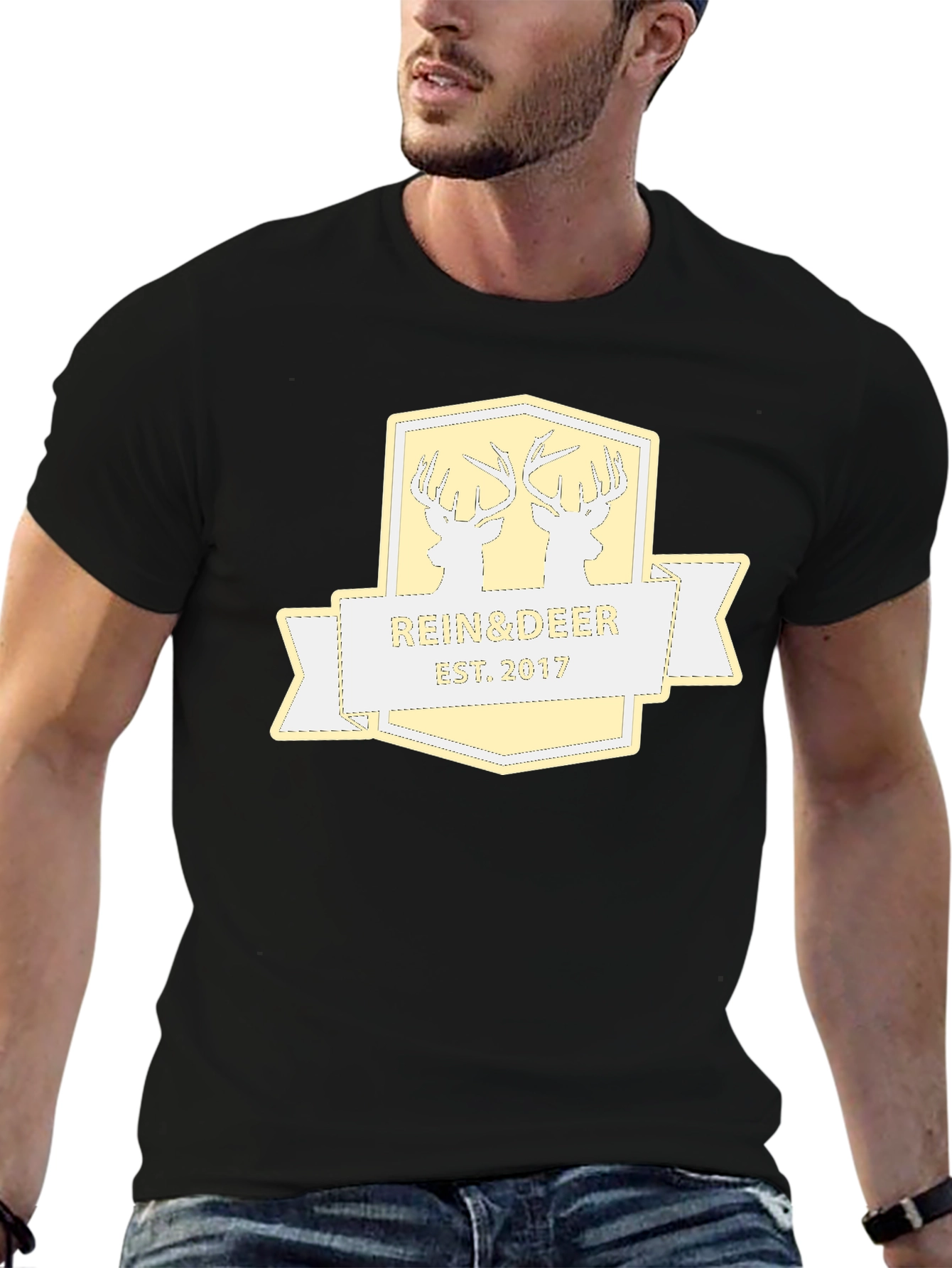 Rein & Deer Est. 2017 Black T-Shirt