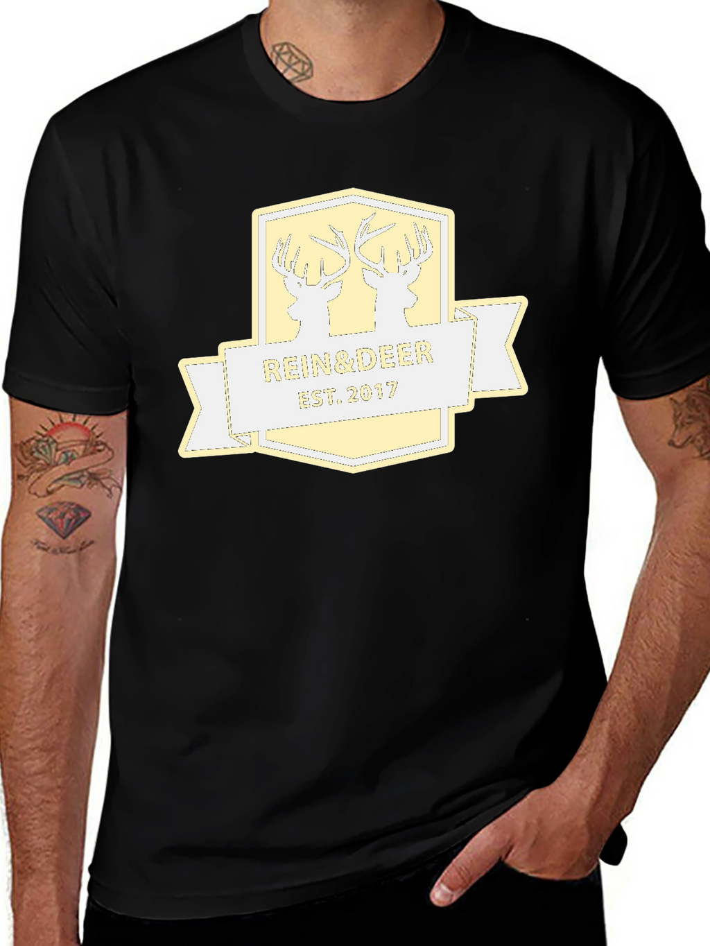 Rein & Deer Est. 2017 Black T-Shirt