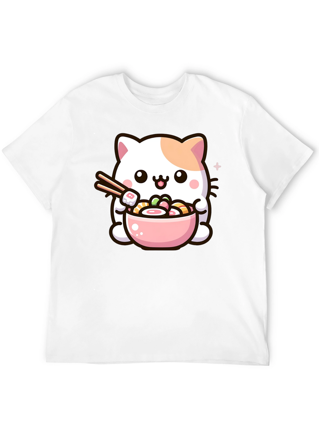 Kawaii Cat Ramen Bowl T-Shirt