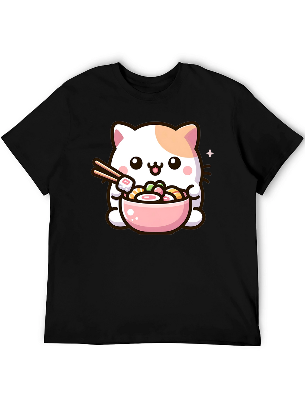 Kawaii Cat Ramen Bowl T-Shirt