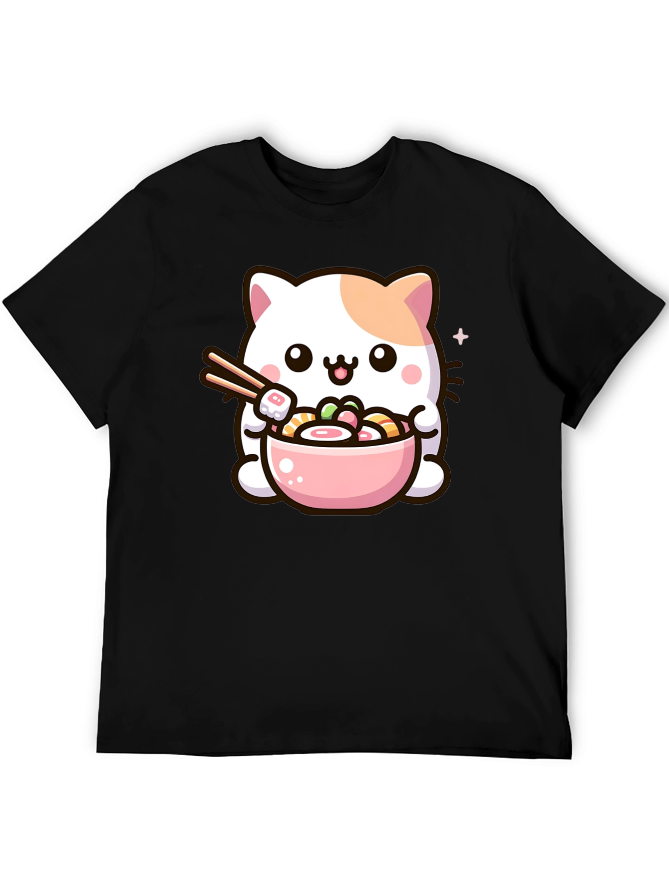 Kawaii Cat Ramen Bowl T-Shirt