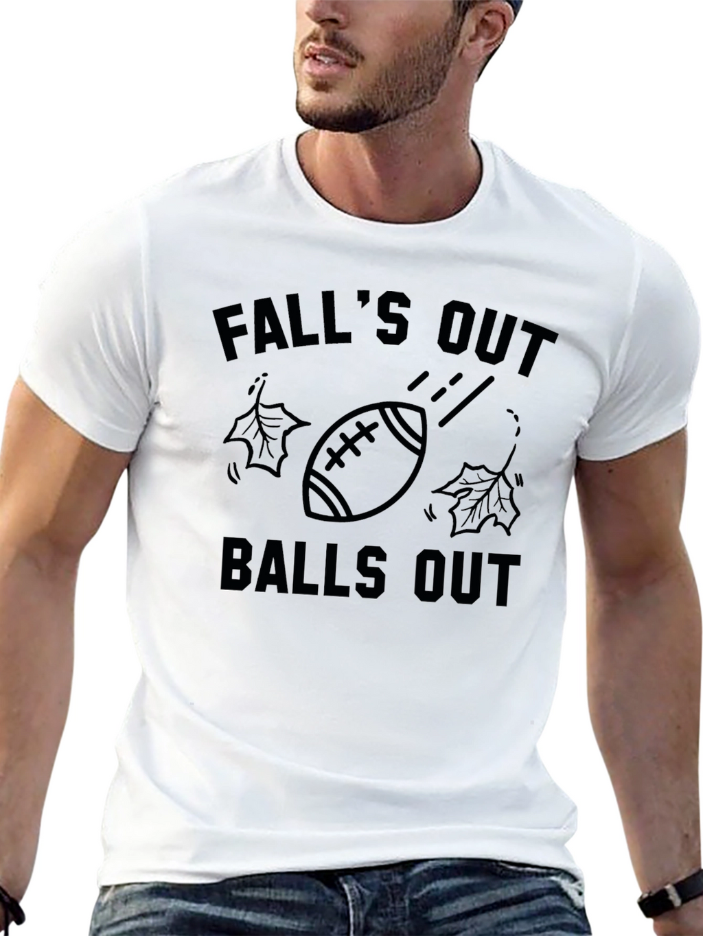 Falls Out Balls Out Football T-Shirt
