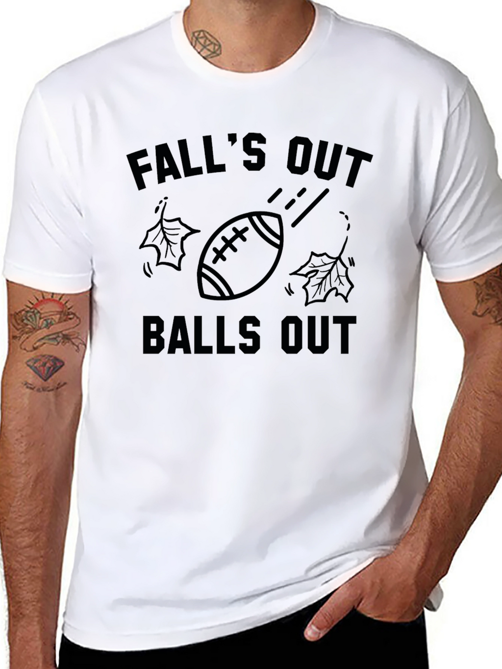 Falls Out Balls Out Football T-Shirt
