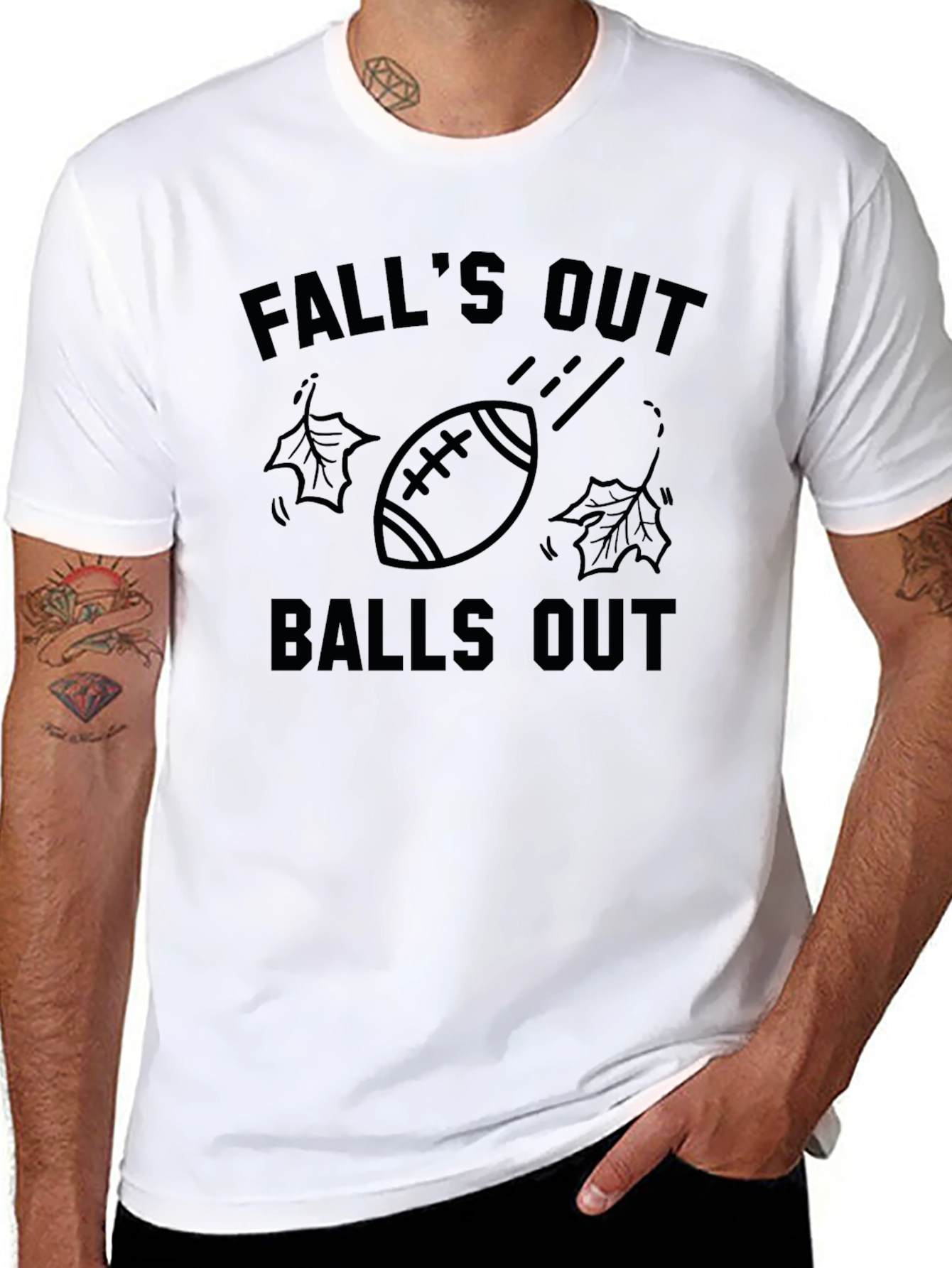 Falls Out Balls Out Football T-Shirt