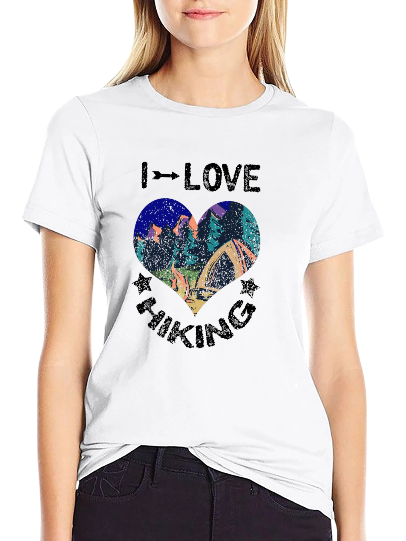 I Love Hiking Graphic Tee