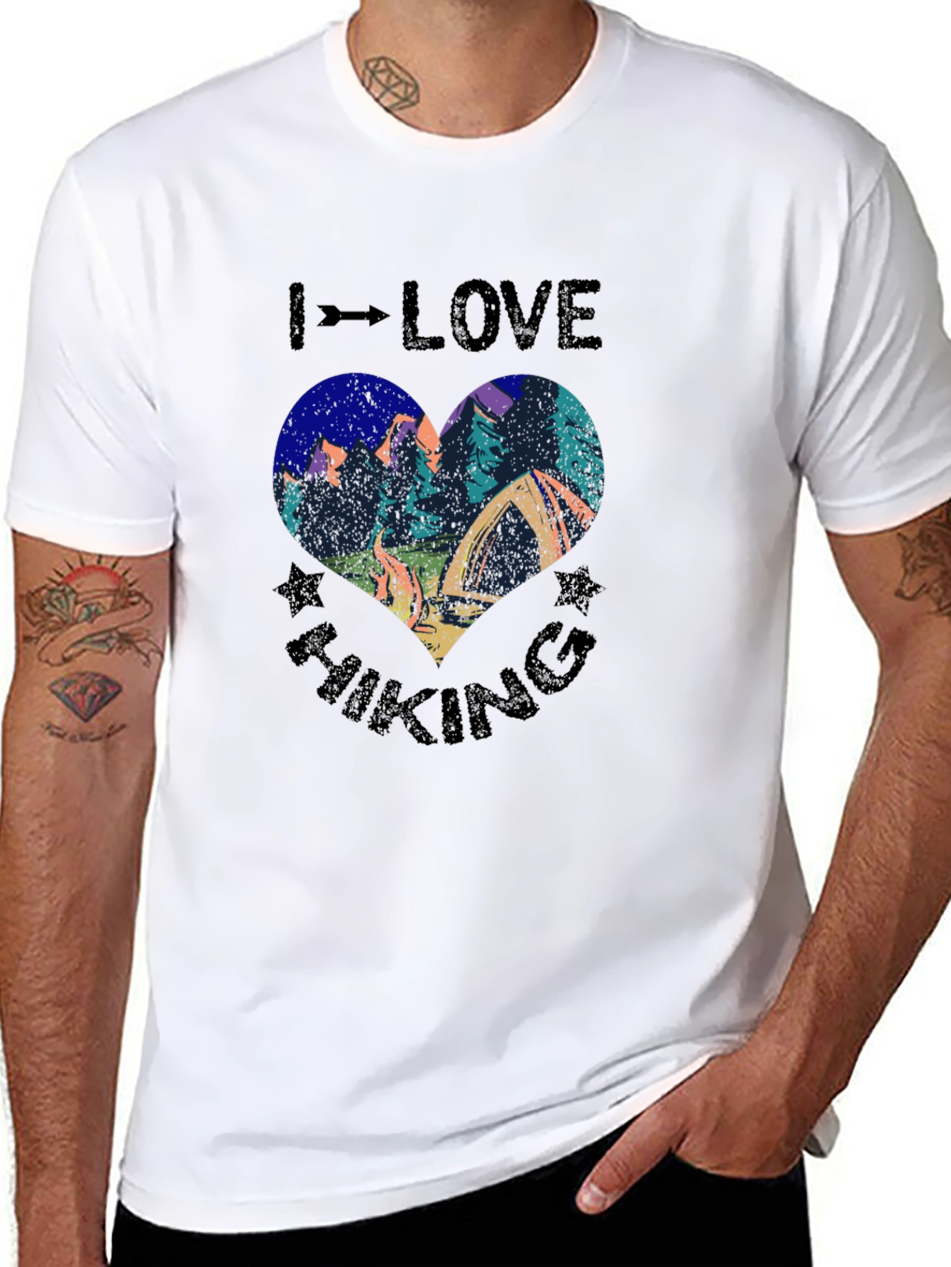 I Love Hiking Graphic Tee