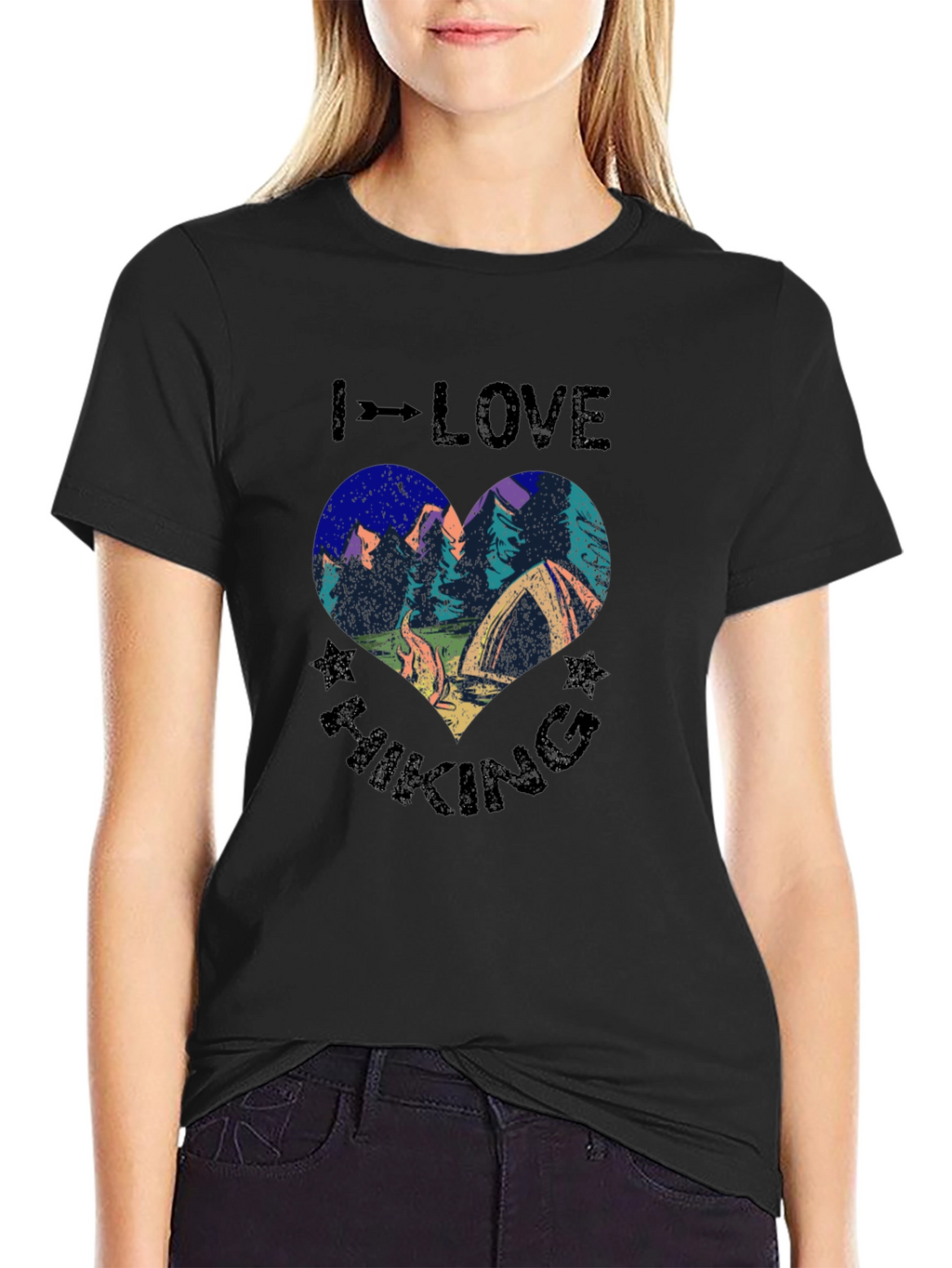 I Love Hiking Graphic Tee