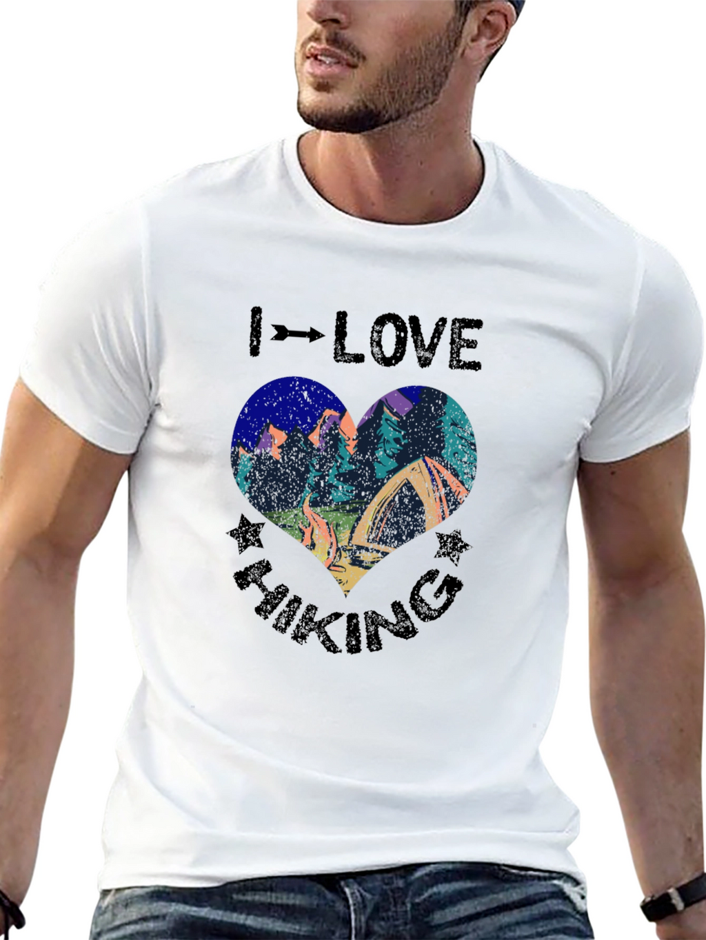 I Love Hiking Graphic Tee