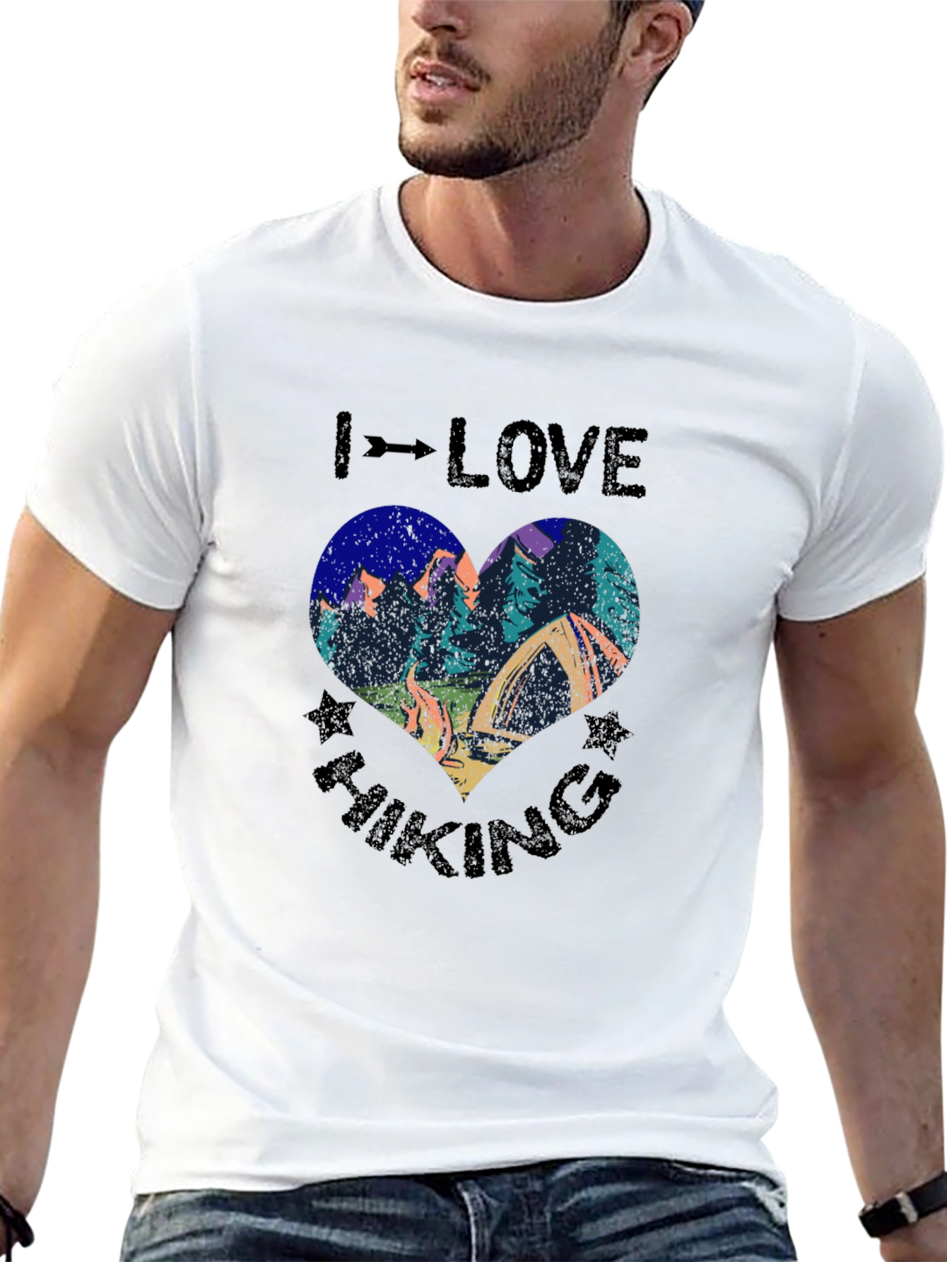 I Love Hiking Graphic Tee