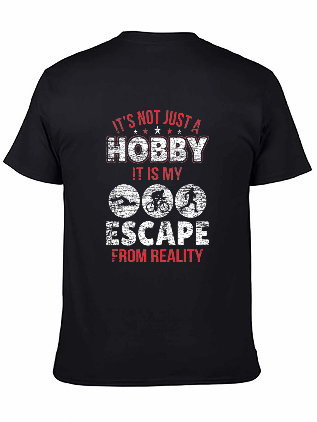Triathlon Escape Hobby Black T-Shirt