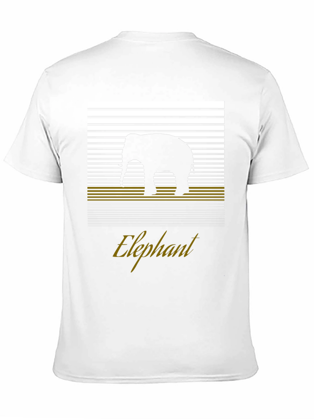 Elephant Silhouette Graphic Tee - Black Cotton T-Shirt
