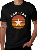 Houston Retro Sunset Star T-Shirt