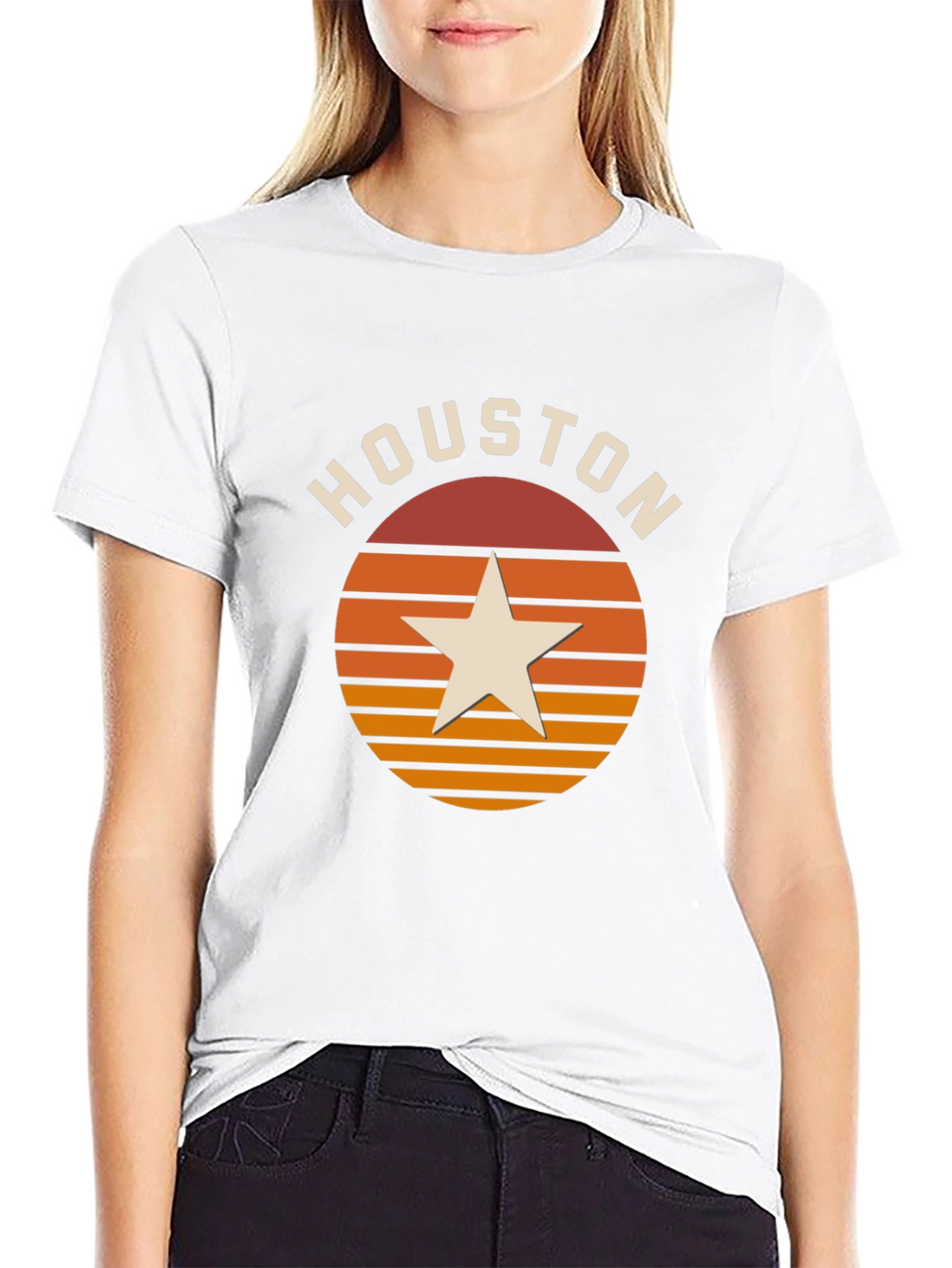 Houston Retro Sunset Star T-Shirt