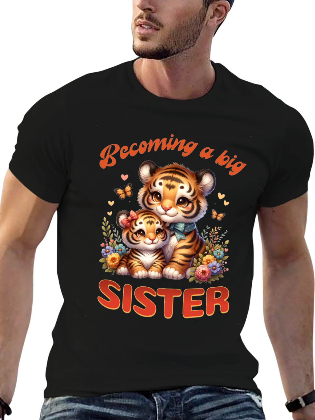Becoming a Big Sister Tiger Tee