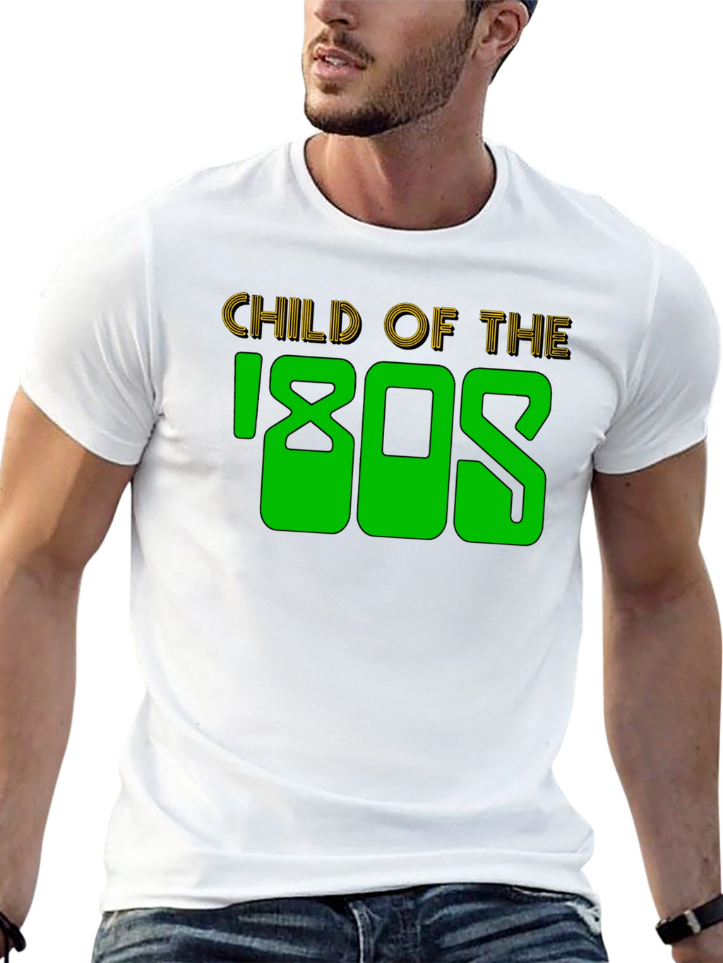 Child of the 80s Black Graphic T-Shirt