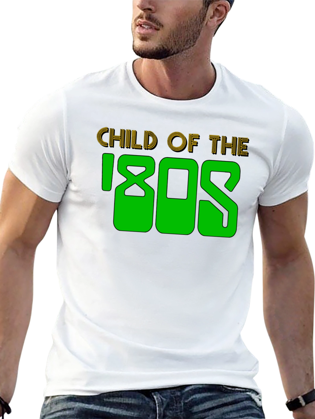 Child of the 80s Black Graphic T-Shirt