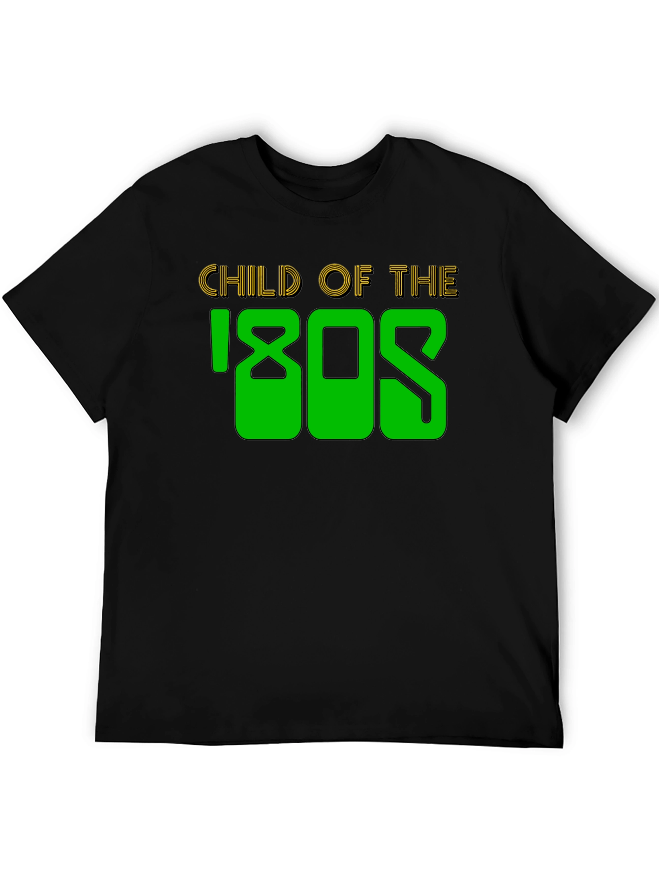 Child of the 80s Black Graphic T-Shirt