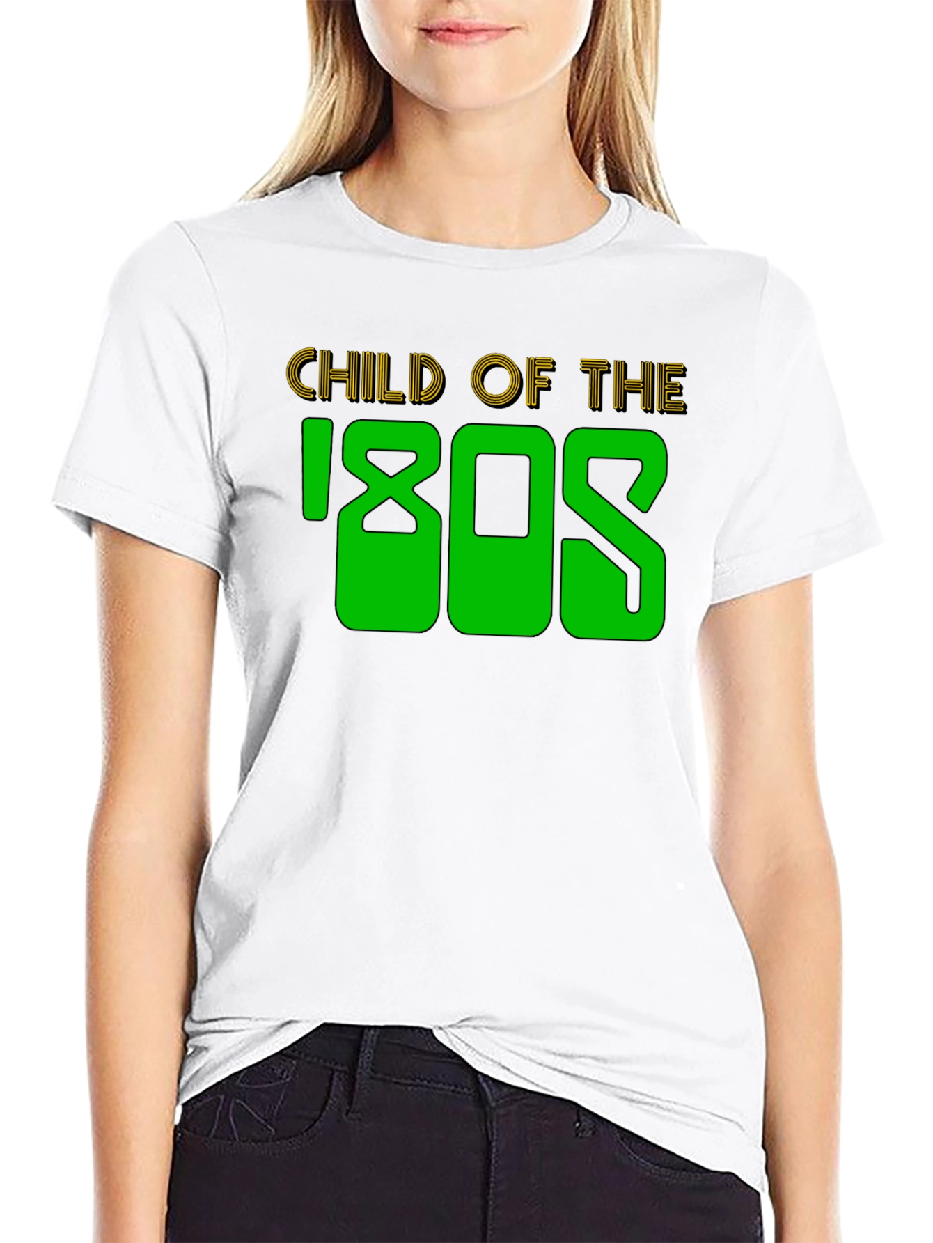 Child of the 80s Black Graphic T-Shirt