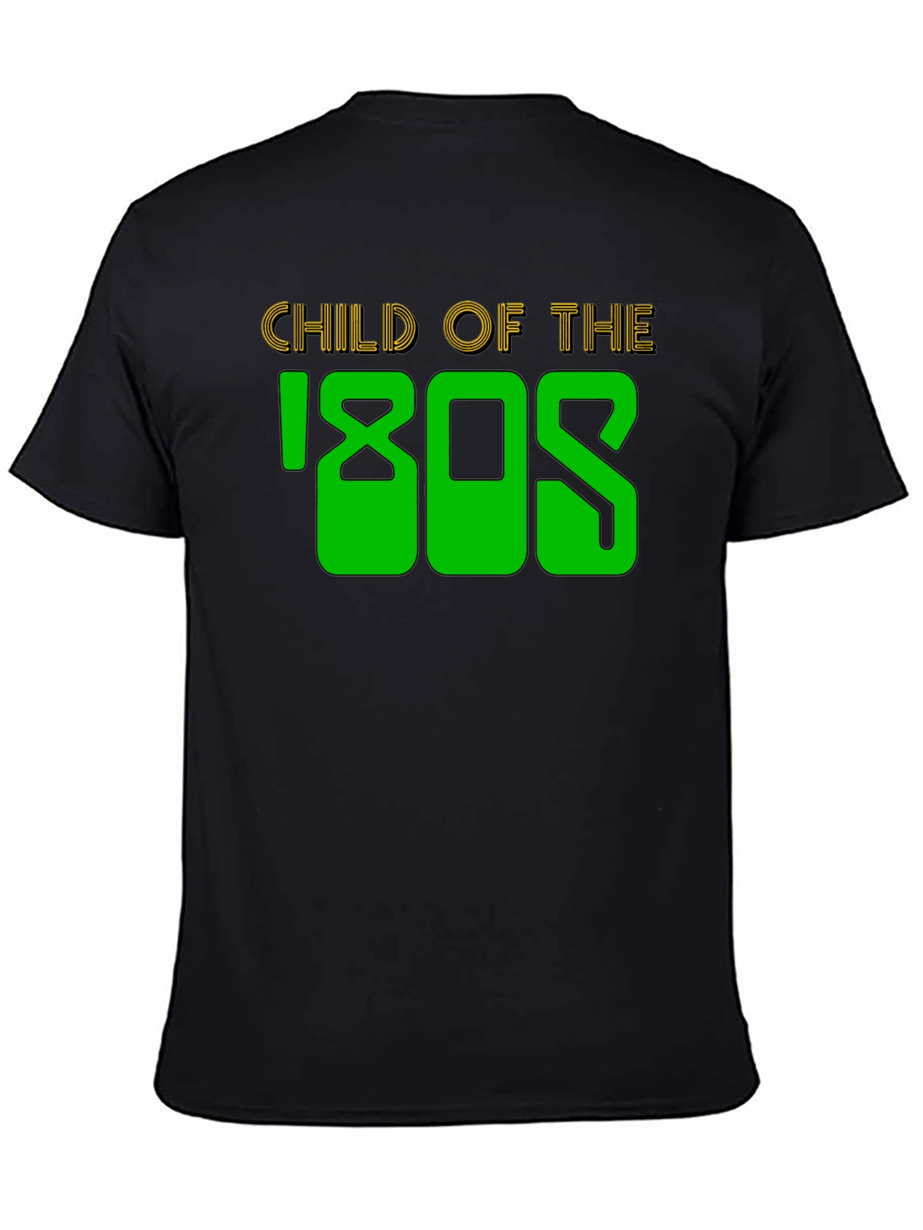 Child of the 80s Black Graphic T-Shirt