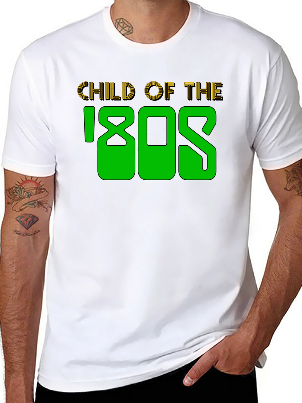 Child of the 80s Black Graphic T-Shirt