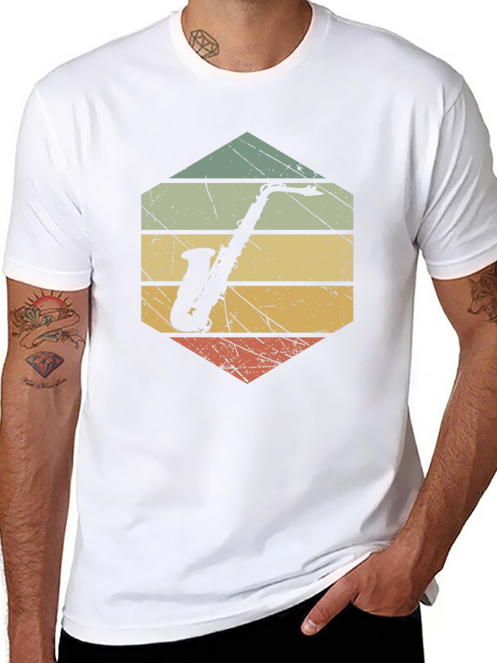 Retro Saxophone T-Shirt