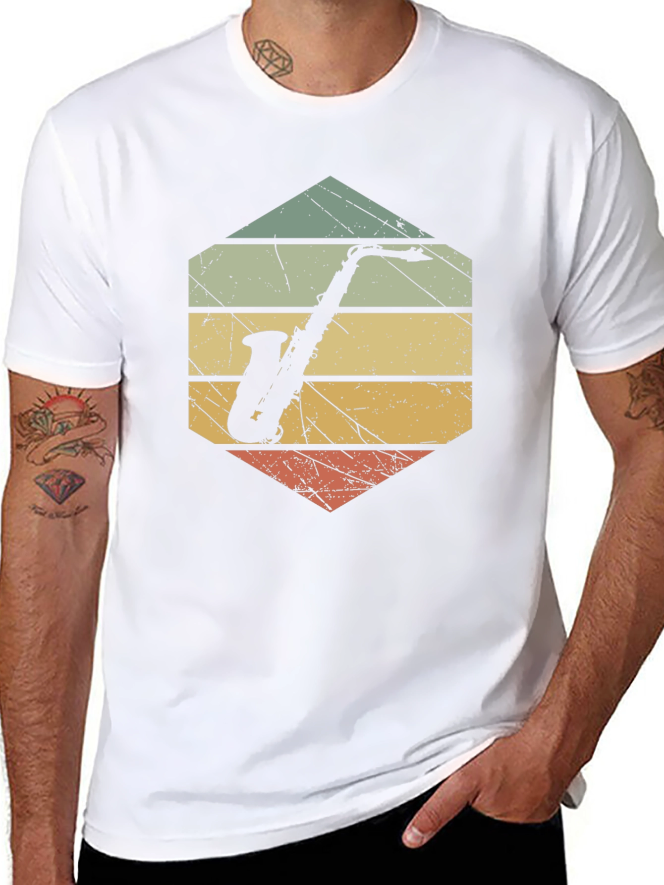 Retro Saxophone T-Shirt