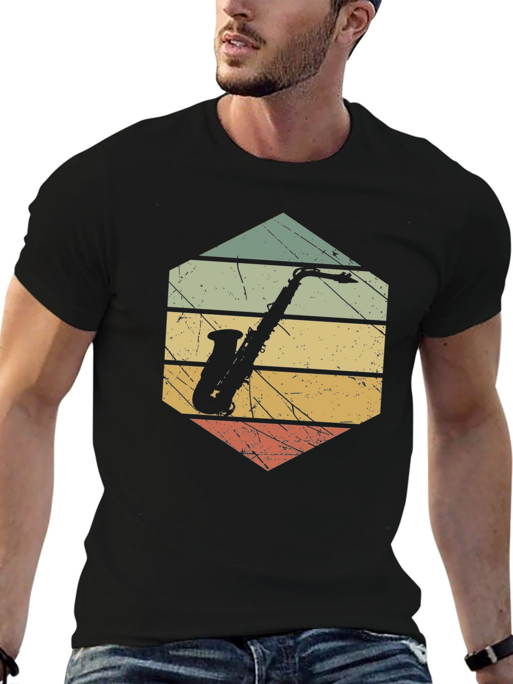 Retro Saxophone T-Shirt