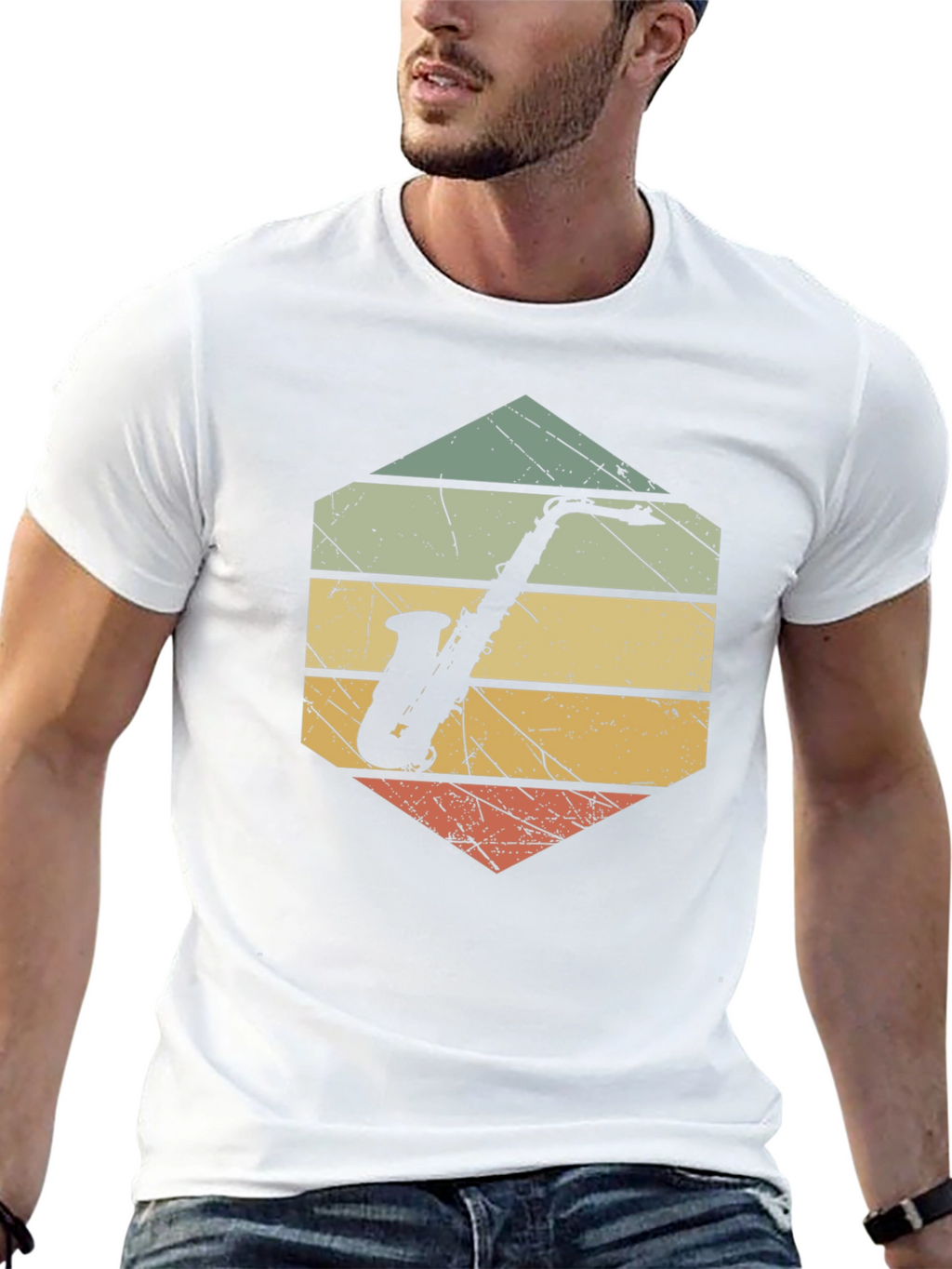 Retro Saxophone T-Shirt