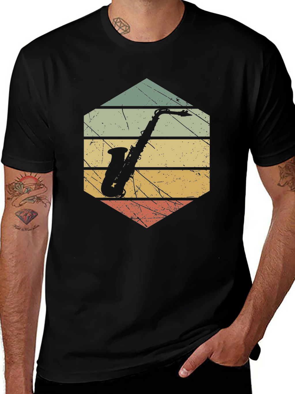 Retro Saxophone T-Shirt