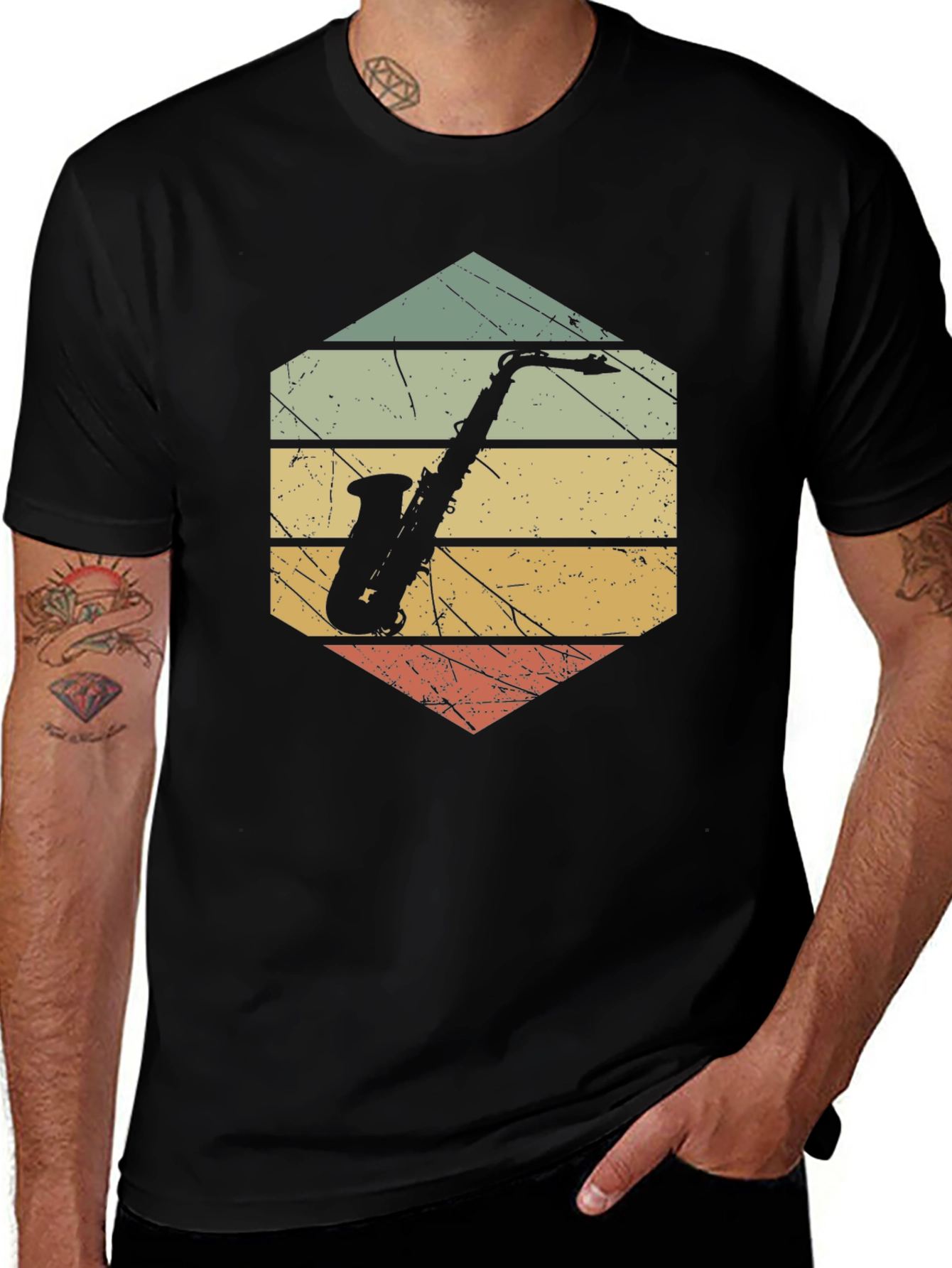 Retro Saxophone T-Shirt