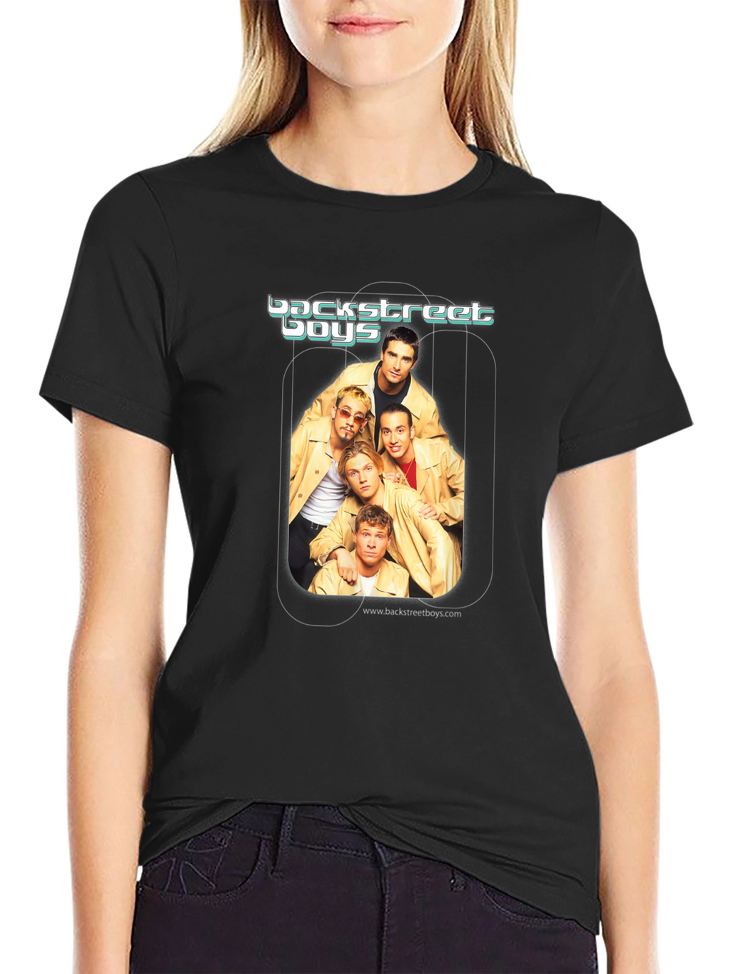 Backstreet Boys Graphic Print Black T-Shirt