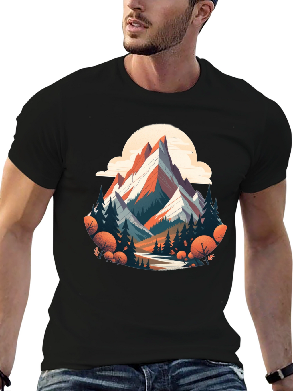 Mountain Graphic Tee - Nature Adventure Shirt