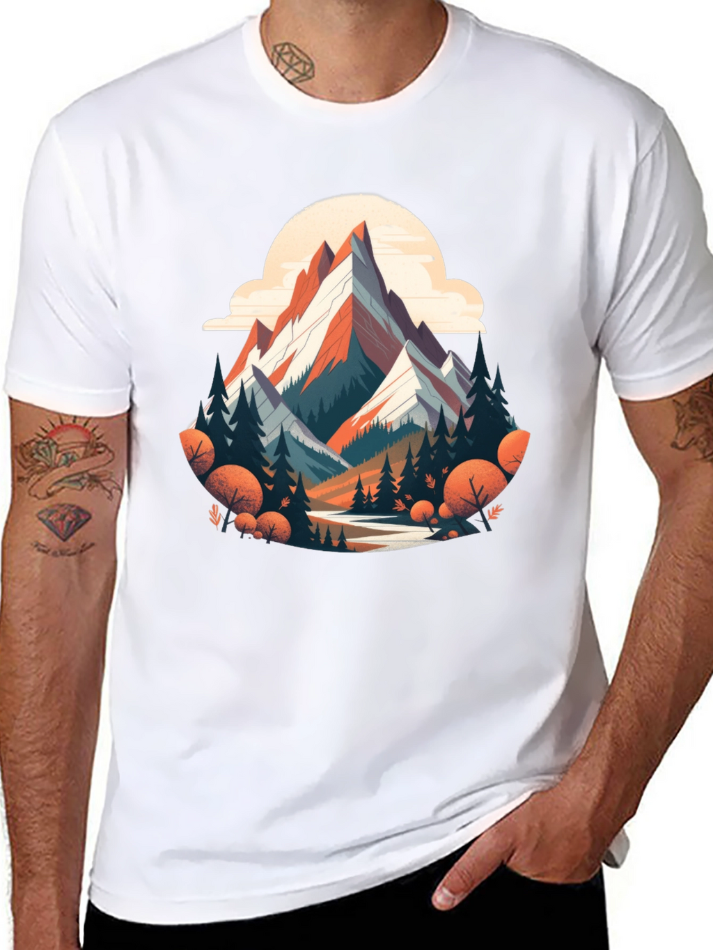 Mountain Graphic Tee - Nature Adventure Shirt